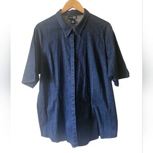 Venezia Jeans Clothing Co. Plus Size Stretchy Western Plus Size Denim Top, 20